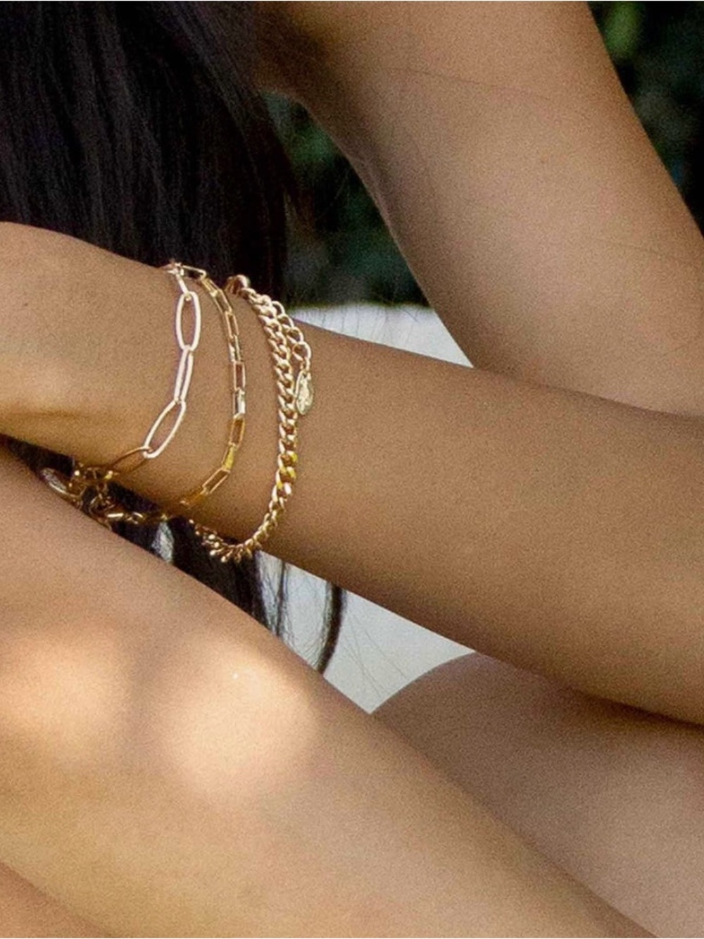 Ettika Set of 3 Chain Link Bracelets
